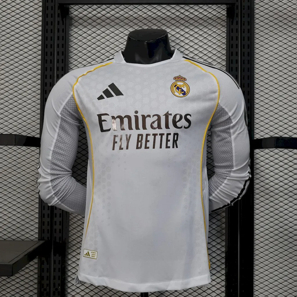 Real Madrid 2025/26 1a Eq. (Ed. Jugador) Manga Larga